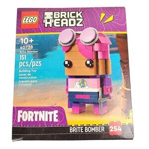 Lego Fortnite Brite Bomber 40728 Brick Headz Pink Building Set Toy New In Box